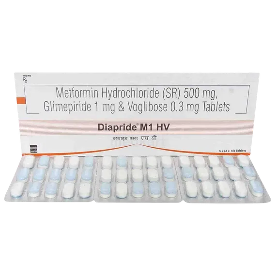 diapride m1 hv tablet 15's